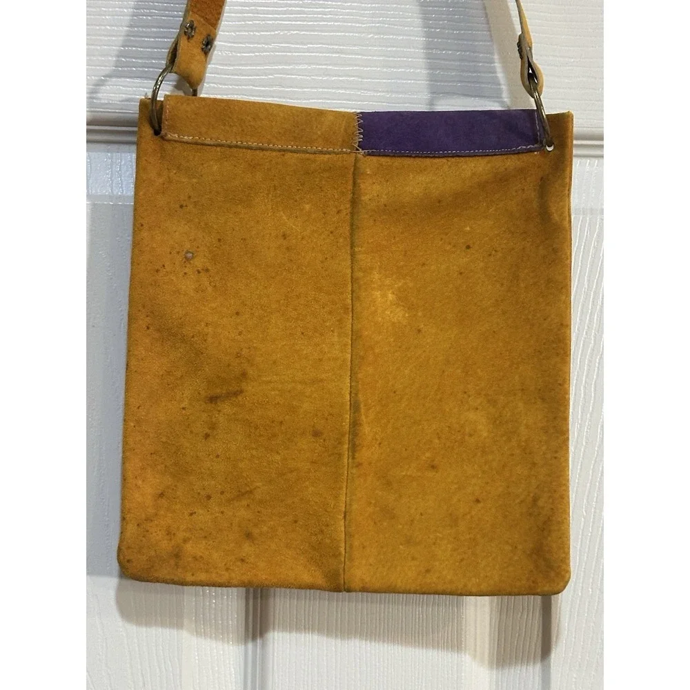 Vintage Multi Color Suede Shoulder Bag‎